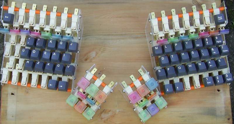 Microswitch keyboard construction